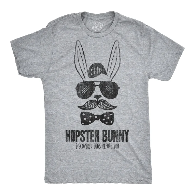 Hipster Bunny Discovered Eggs Before You Men's T Shirt