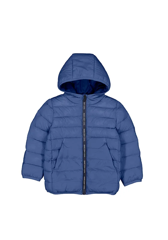 Mayoral Boy Padded Coat With Hood, Blue