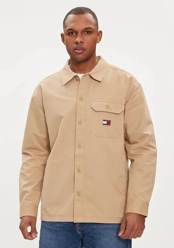 Tommy Jeans Essential Overshirt, Tawny Sand