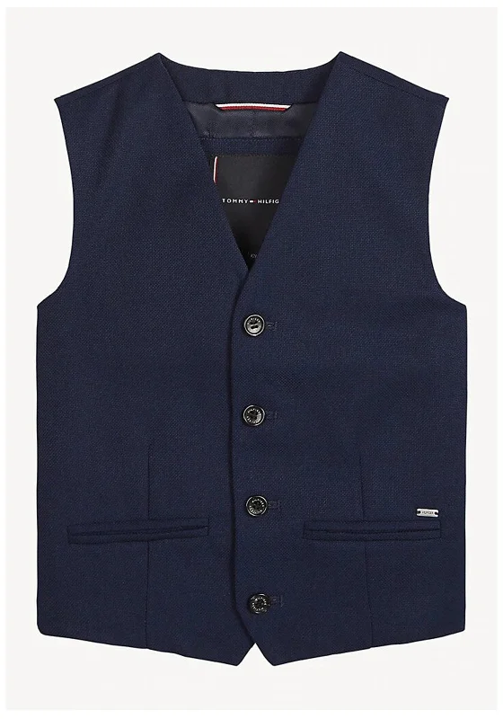 Tommy Hilfiger Structured Waistcoat, Navy