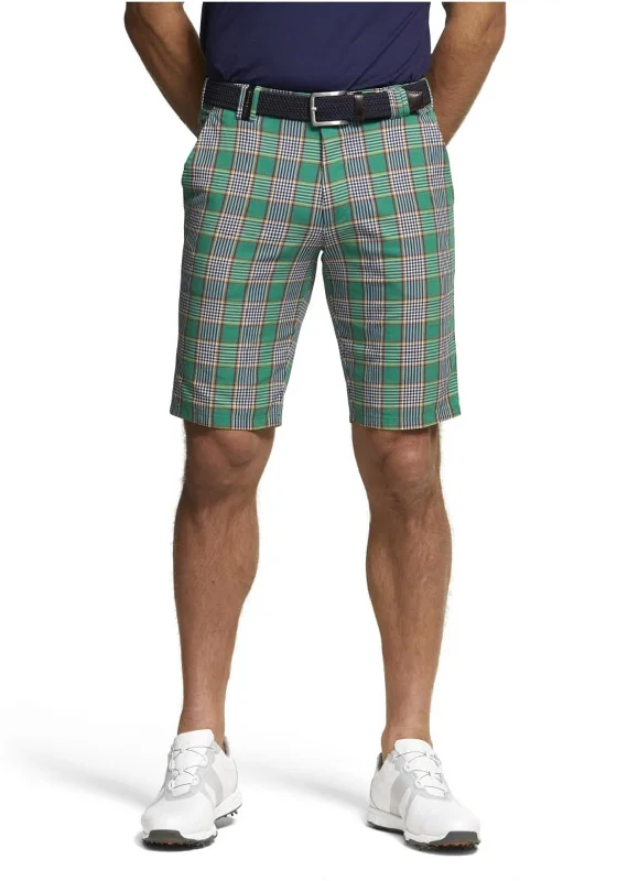 Meyer Checked Golf Bermuda Shorts, Green