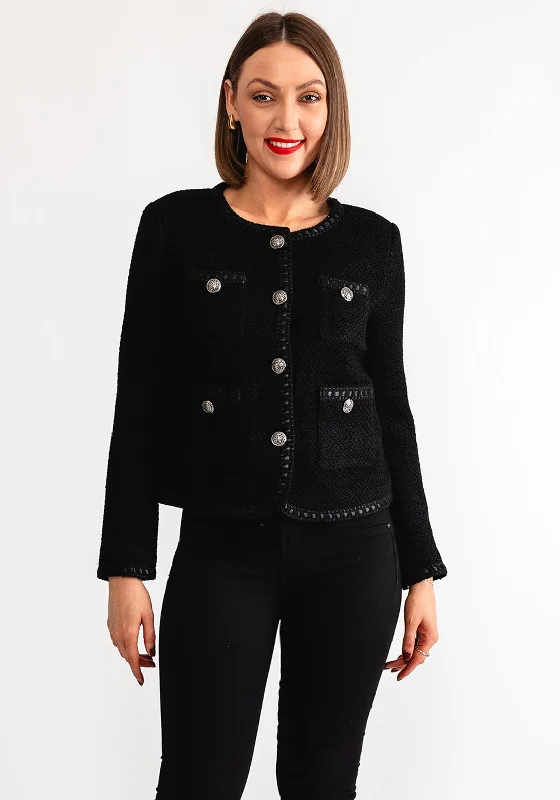 Leo and Ugo Button Up Jacket, Black