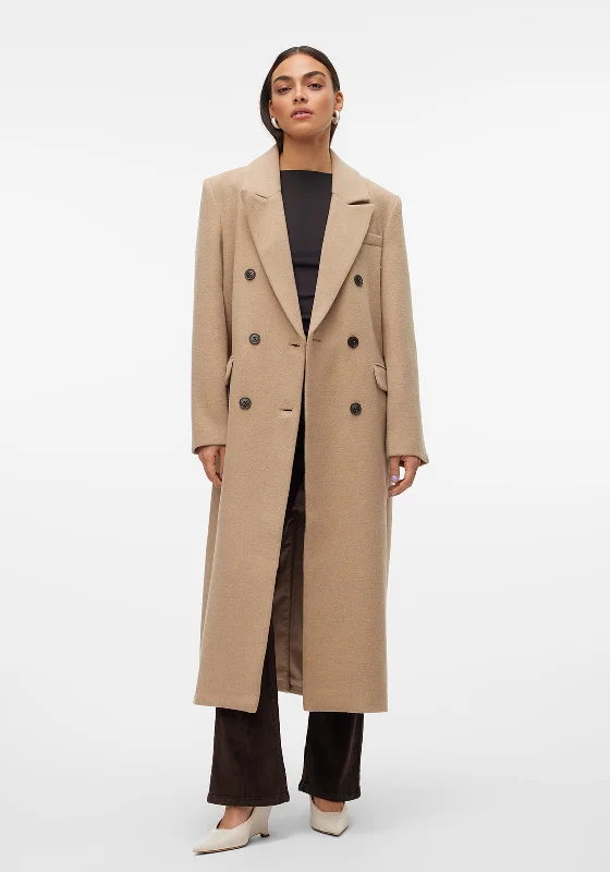 Vero Moda Densia Long Wool Coat, Beige