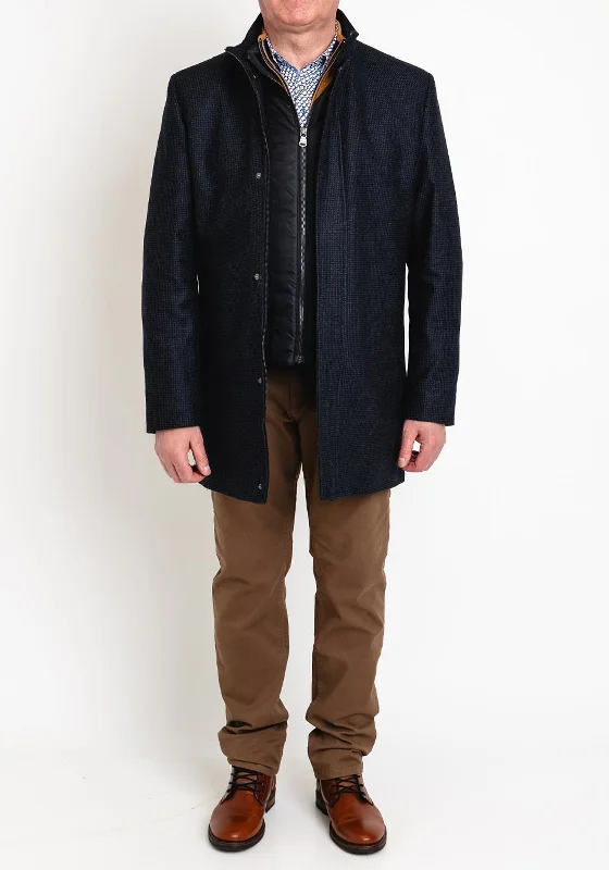 Herbie Frogg Dual Layer Overcoat, Dark Navy