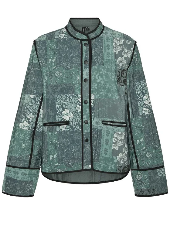 Vero Moda Fedora Floral Jacket, Green