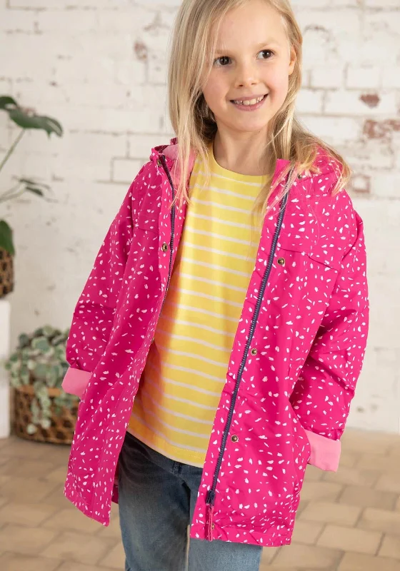 Little Lighthouse Charlotte Print Parka Raincoat, Pink Multi