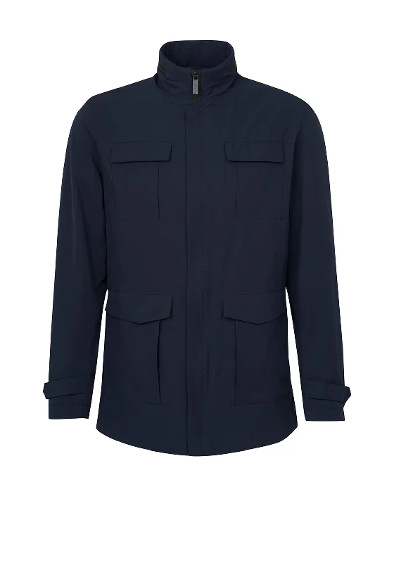 Bugatti Stand Up Collar Jacket, Navy