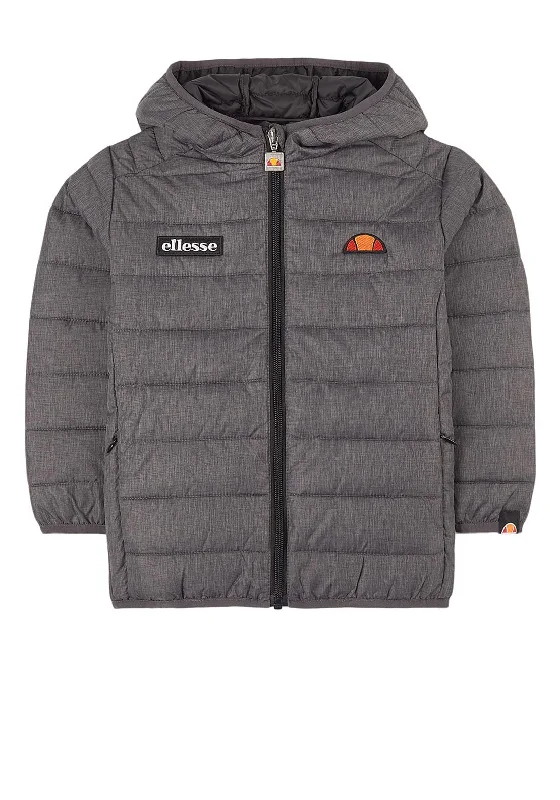 Ellesse Boys Regalio Padded Coat, Dark Grey Marl