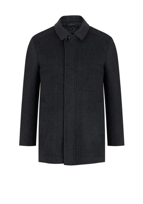 Daniel Grahame Brogan Wool Rich Overcoat, Charocal