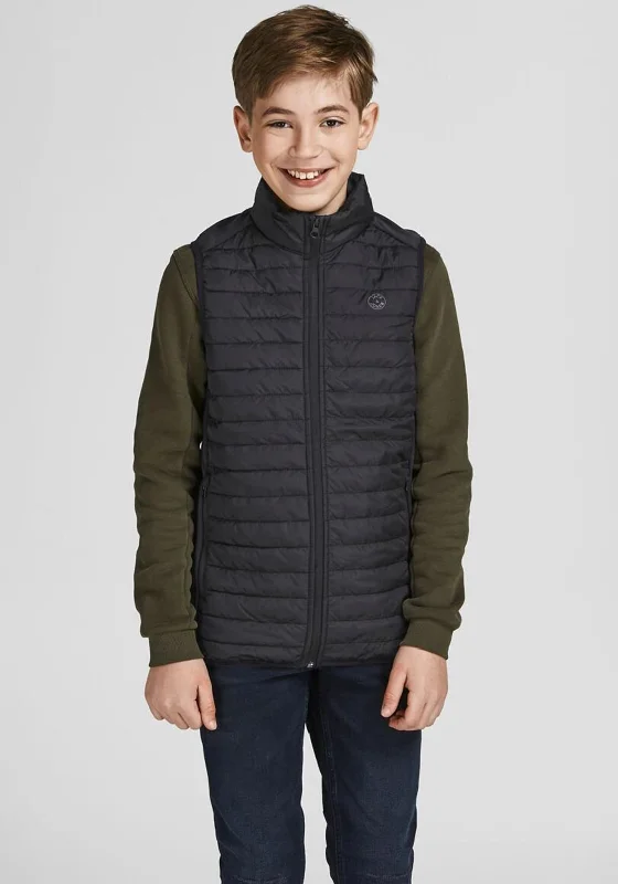 Jack & Jones Boys Multi Bodywarmer, Black