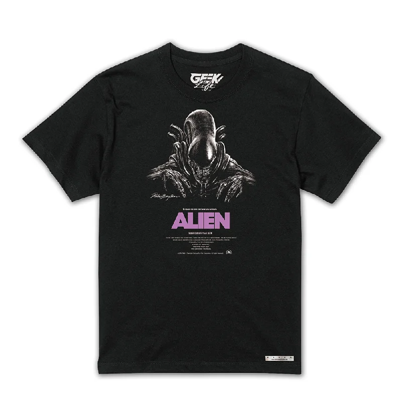 ALIEN BIG CHAP T-shirt Artwork by Rockin’Jelly Bean BLK