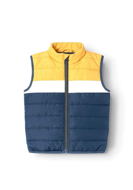 Name It Mini Boy My Lane Block Gilet, Golden Spice