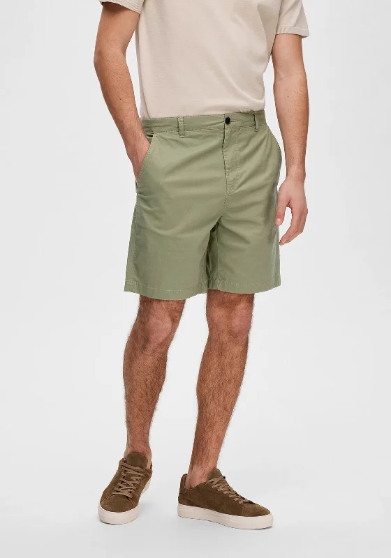 Selected Homme Flex Chino Shorts, Deep Lichen Green