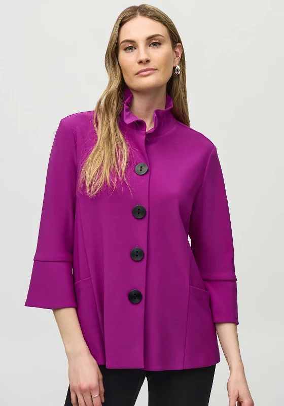 Joseph Ribkoff Shirred Collar Jersey Jacket, Purple