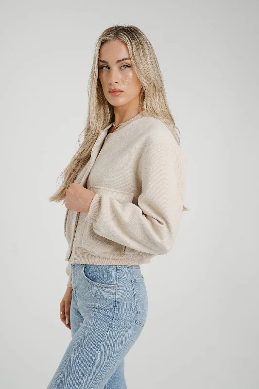 Caitlyn Bomber Jacket In Neutral