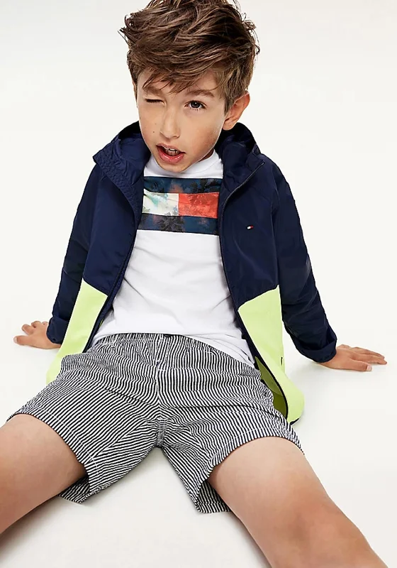 Tommy Hilfiger Boys Colour Block Windbreaker, Navy