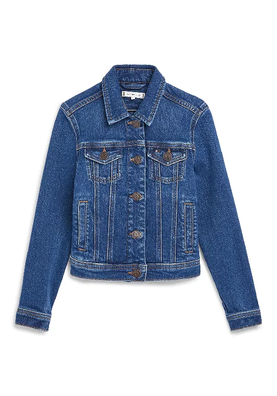 Tommy Hilfiger Girls Trucker Denim Jacket, Blue