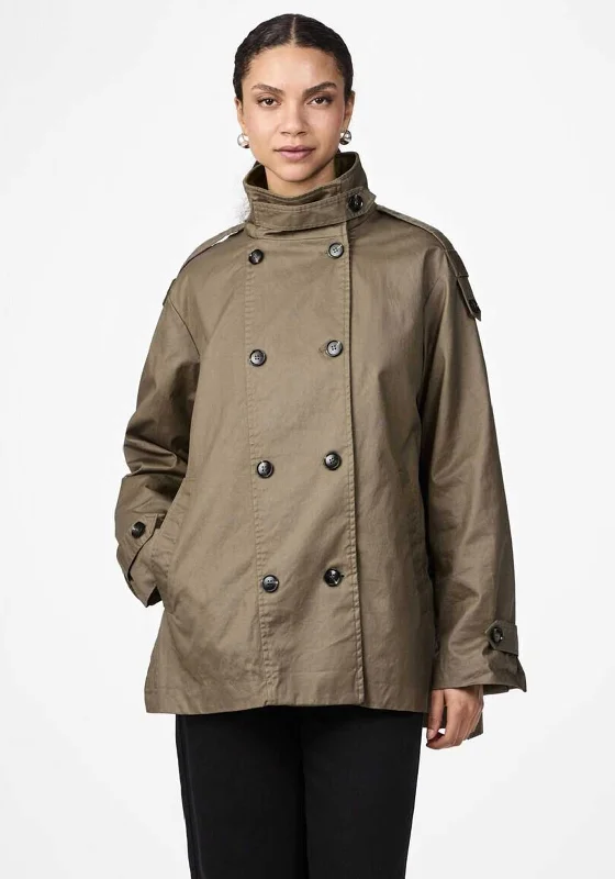 Y.A.S Park Short Parka Jacket, Green