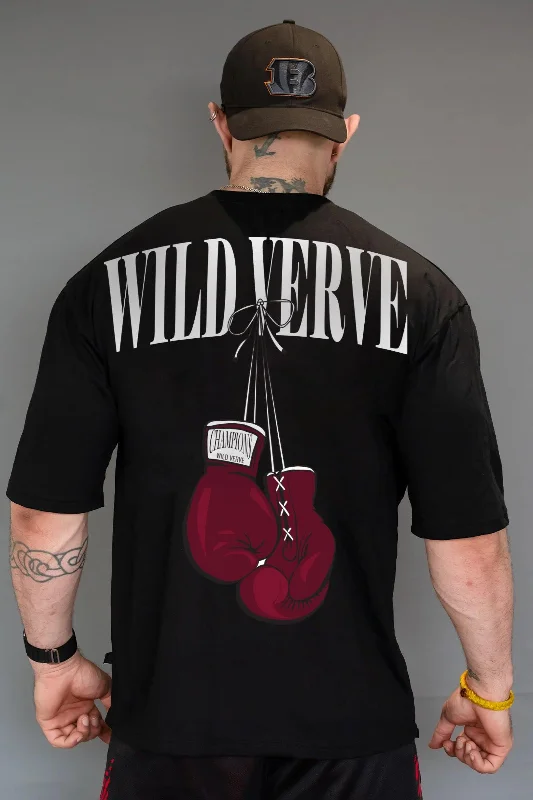 BOXING CHAMPION WILDVERVE OVERSIZED T-SHIRT (BLACK)