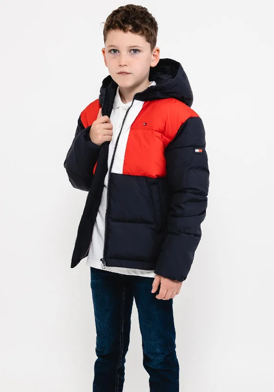 Tommy Hilfiger Boys Colour Block Jacket, Navy