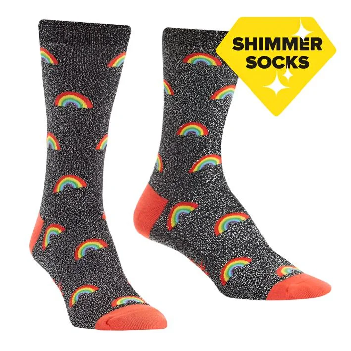 Glitter Over The Rainbow Women's Crew Socks