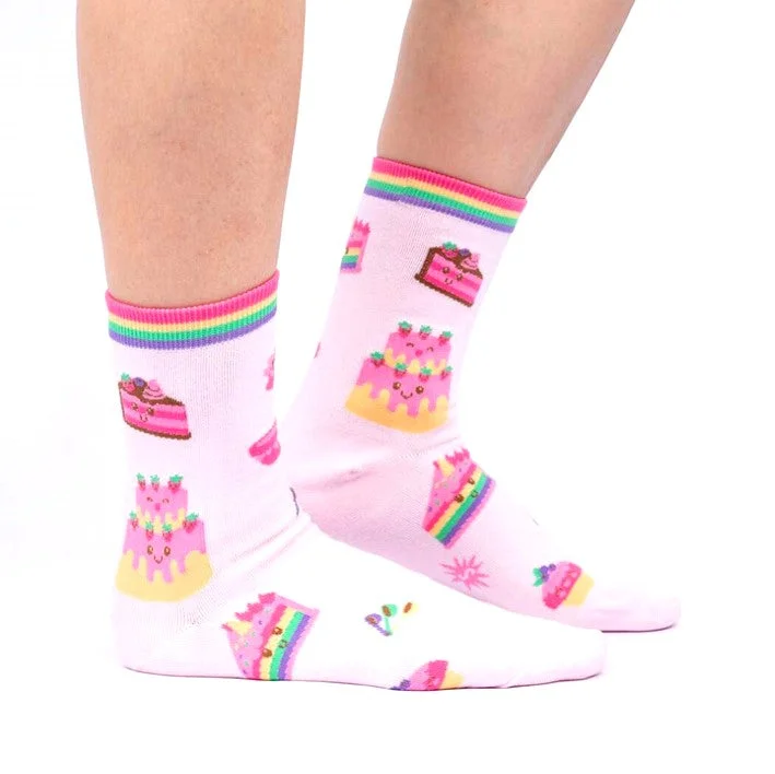 Life Is Batter With Cake Women's Crew Socks