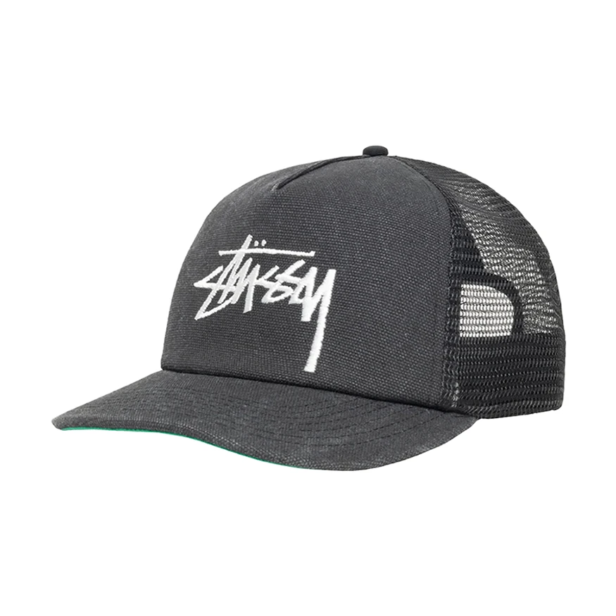 Stüssy Mid Depth Stock Mesh Hat - Black