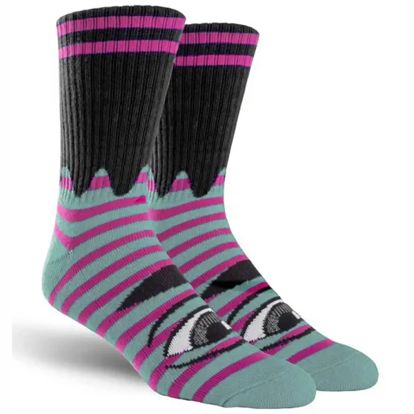 Toy Machine - Sect Eye Stripe Socks Sage/Black