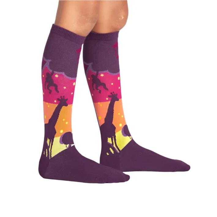 Sunset Safari Youth Knee High Socks