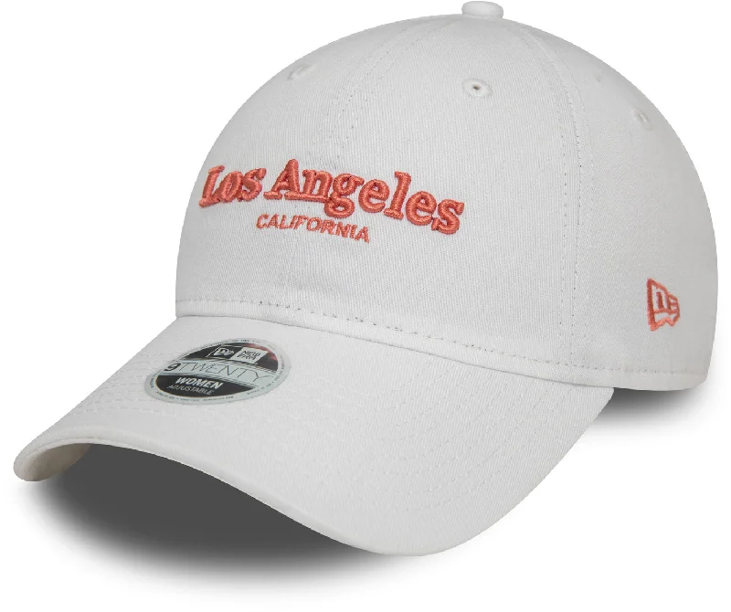 Los Angeles Womens New Era 9Twenty Wordmark White Baseball Cap