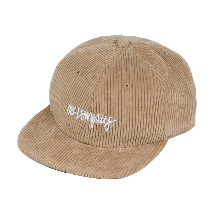 No-Comply Script Check Corduroy Hat - Khaki