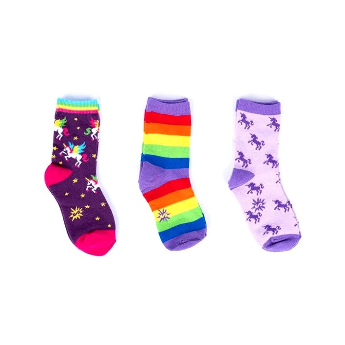 Winging It Unicorn Youth Socks - 3 Pack