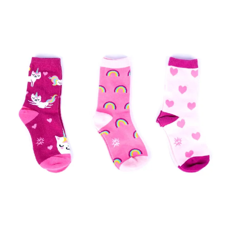 Look At Me Meow Unicorn Junior Socks - 3 Pack