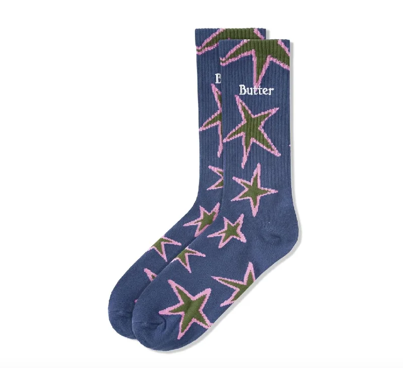 Butter Goods Star Socks - Prussian