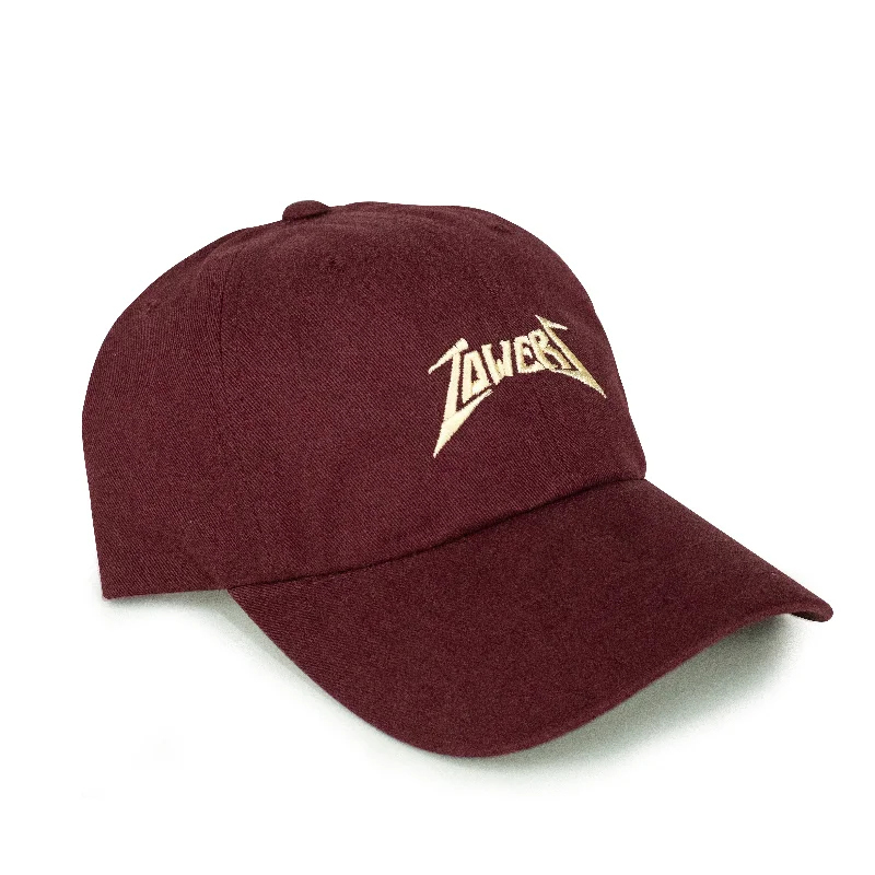 Towers Metal Strap Back Hat - Burgundy