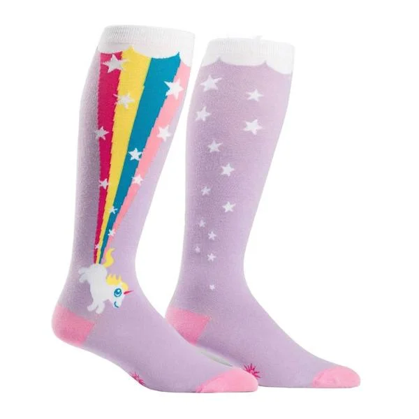 Rainbow Blast Unicorn Knee High Socks