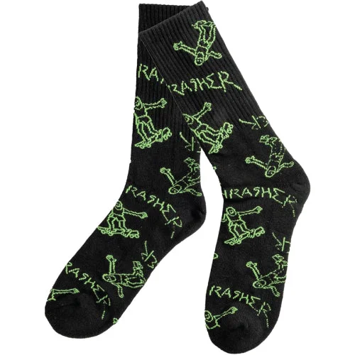 Thrasher Gonz Logo Crew Socks Black/Green