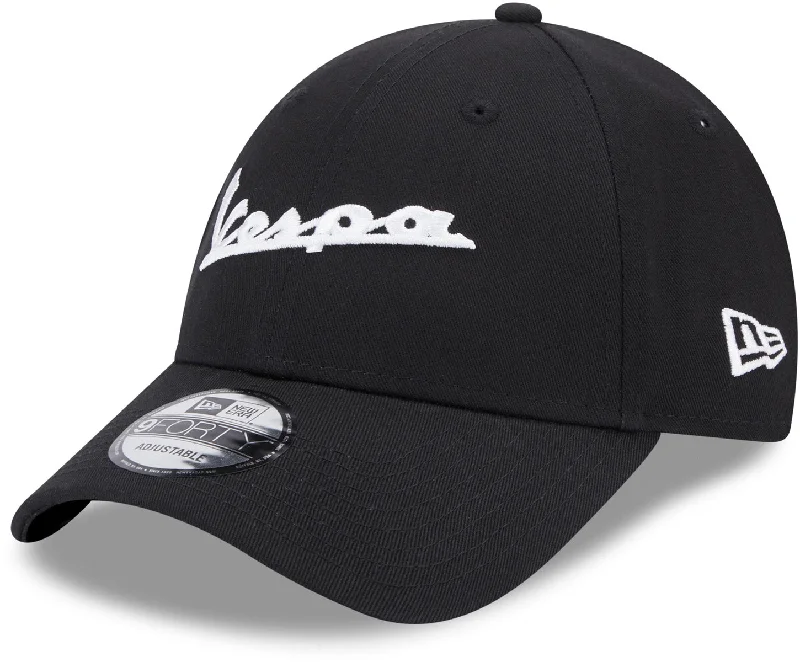 Vespa New Era 9Forty Oversized Wordmark Black Cap