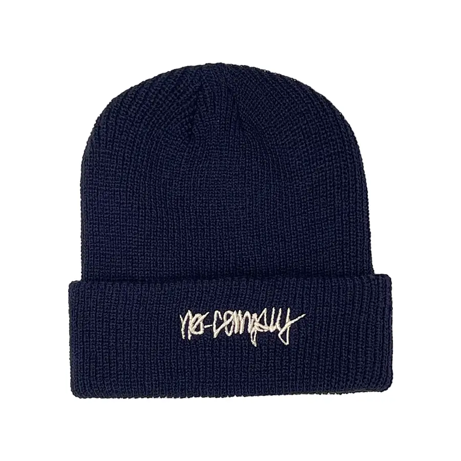 No-Comply Script Check Beanie - Navy