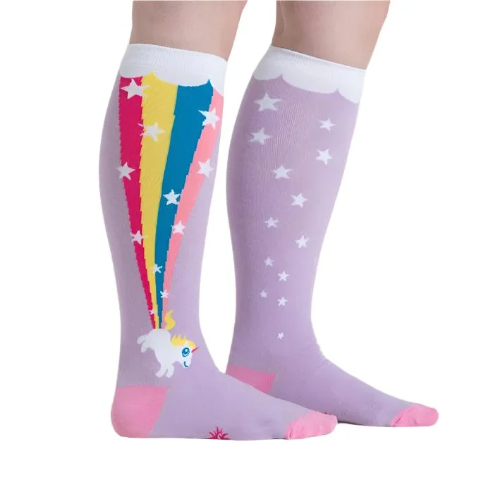 Rainbow Blast Unicorn Stretch-It Knee High Socks