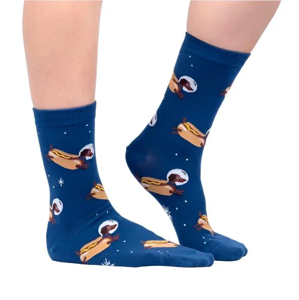 Weiner Dogs In Space! Women's Crew Socks