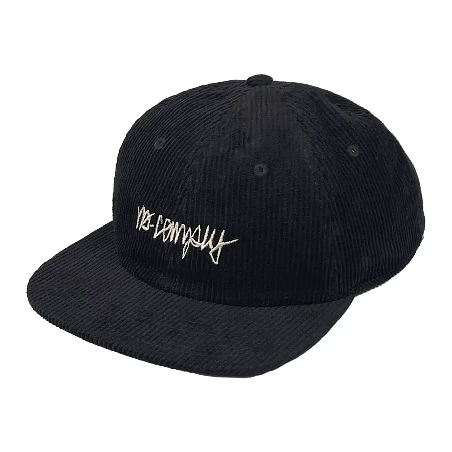 No-Comply Script Check Corduroy Hat - Black