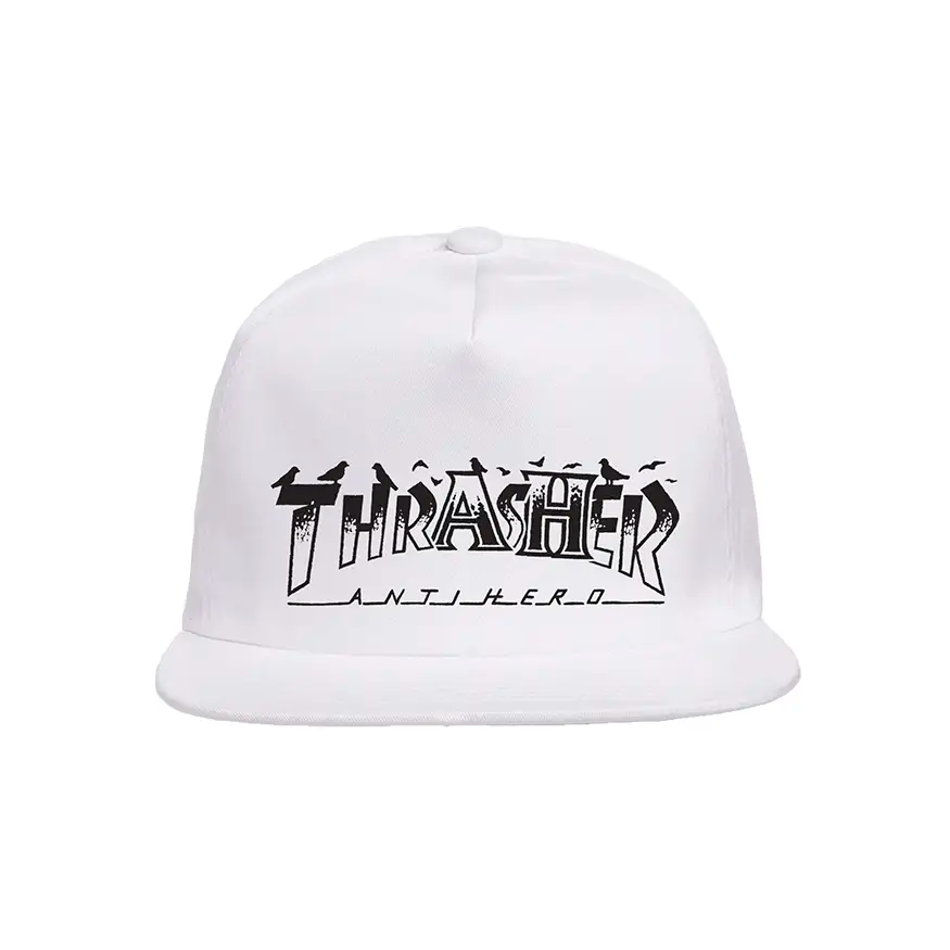 Thrasher Magazine x Anti Hero Pigeon Mag Logo Hat - White