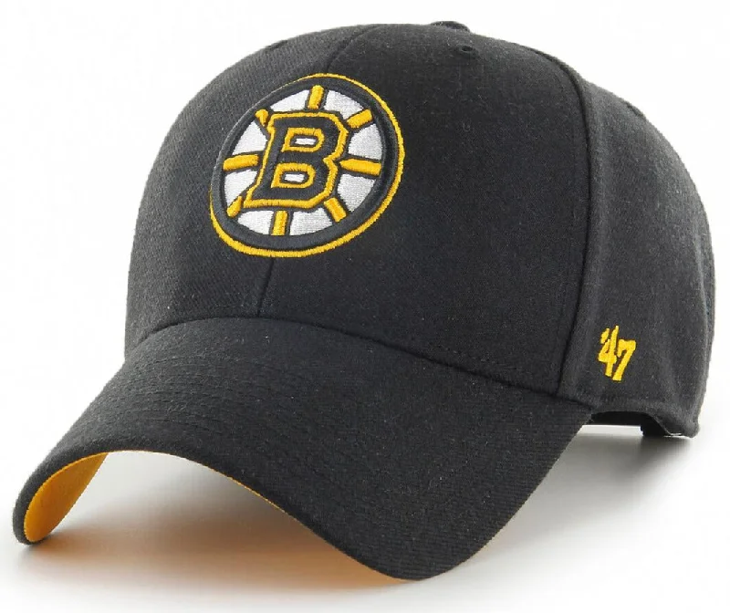 Boston Bruins 47 Brand MVP Black Ballpark NHL Team Snapback Cap