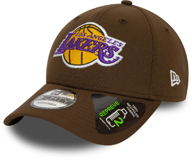 Los Angeles Lakers New Era 9Forty Repreve Walnut NBA Team Cap