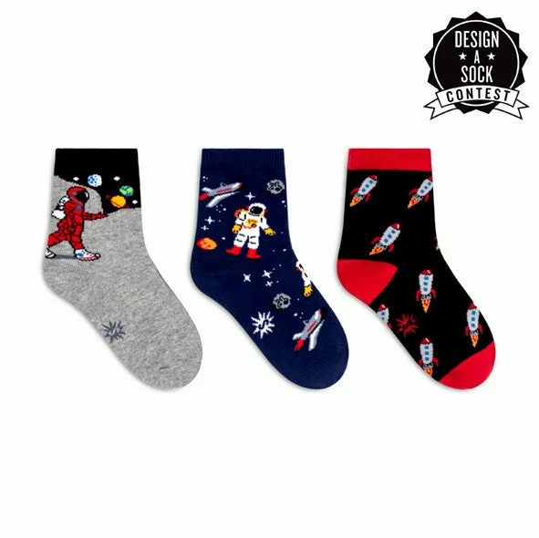 Moon Walk Youth Socks - 3 Pack