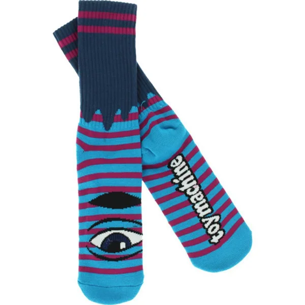 Toy Machine - Sect Eye Stripe Socks Blue Navy