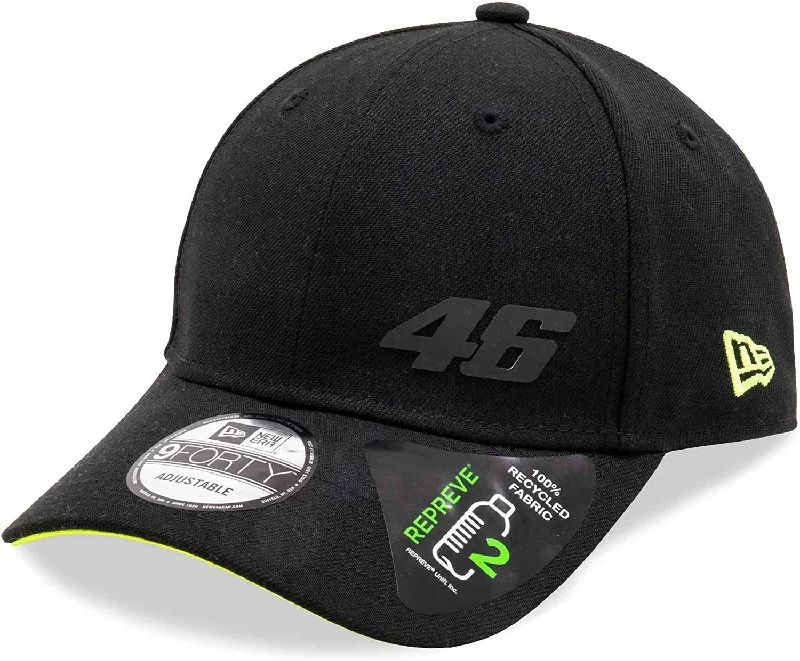 VR46 New Era 9Forty Repreve Black Cap